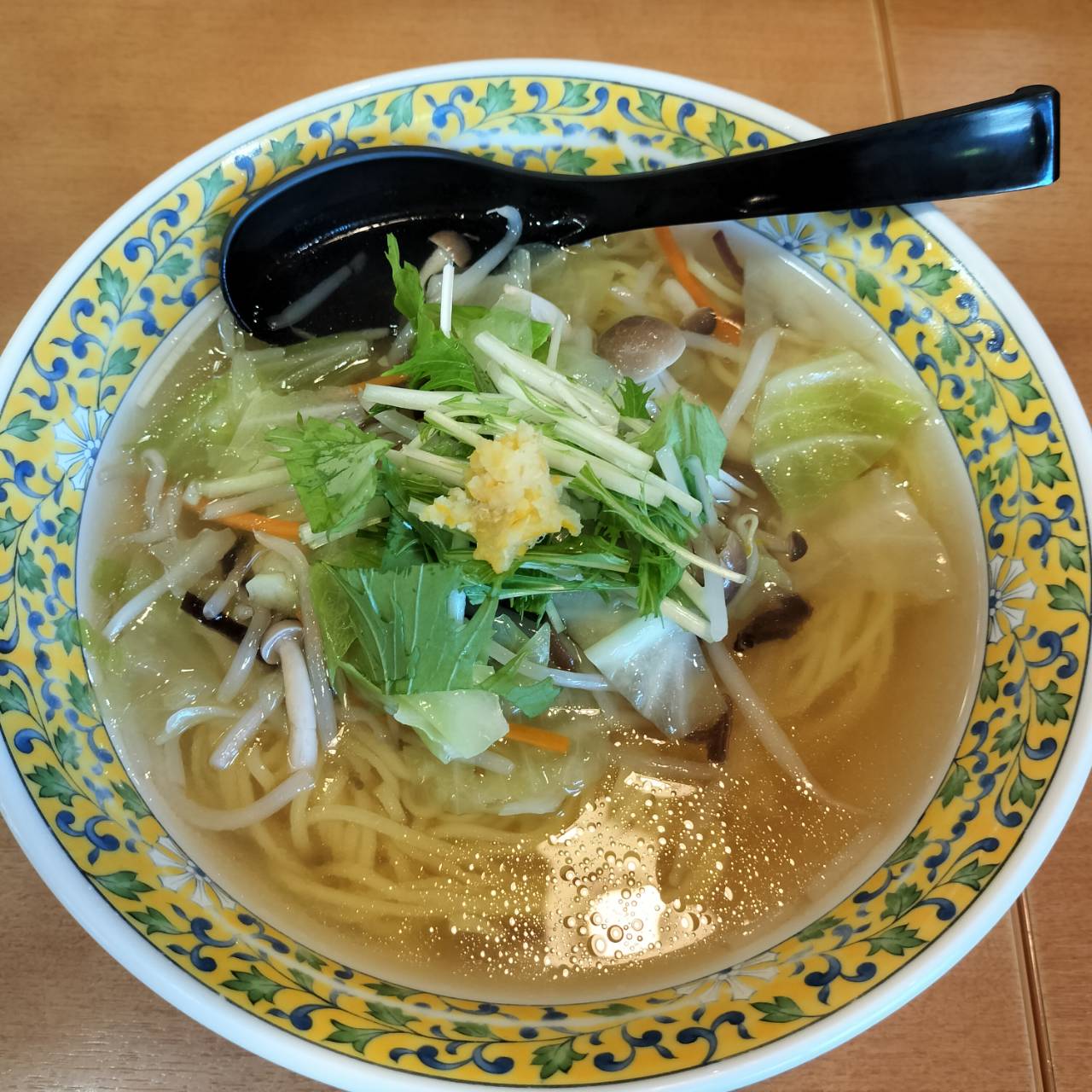道の駅もてぎで道1グランプリ全国優勝のゆず塩らーめん780円